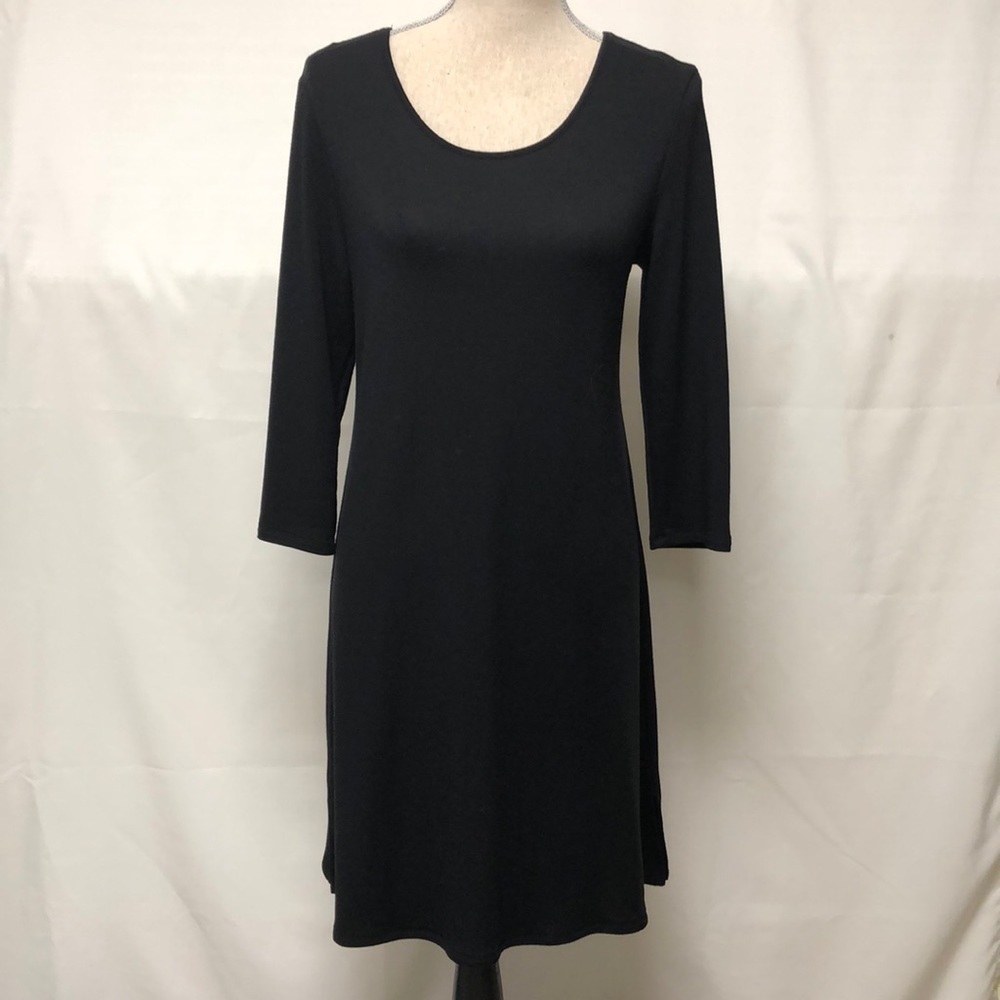 Cable & Gauge knit dress with grommet and lacing detail on back